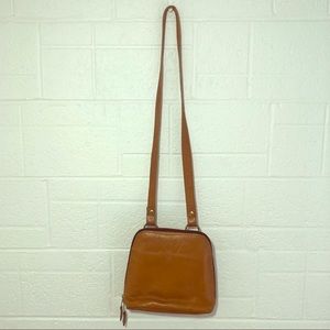 Vintage Frye leather dual zip bag